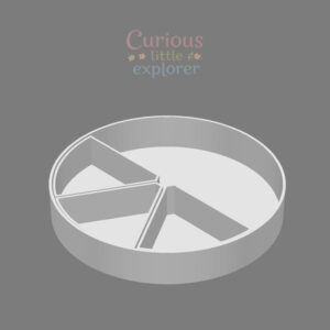 Round Sensory Tray with Compartments for Sensory Play