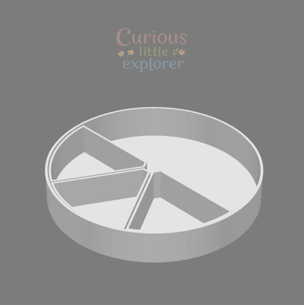 Round Sensory Tray with Compartments for Sensory Play