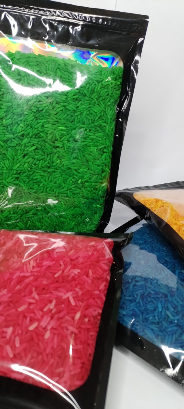 Dyed Rice (500g Packets)