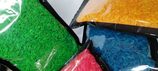 Dyed Rice (500g Packets)