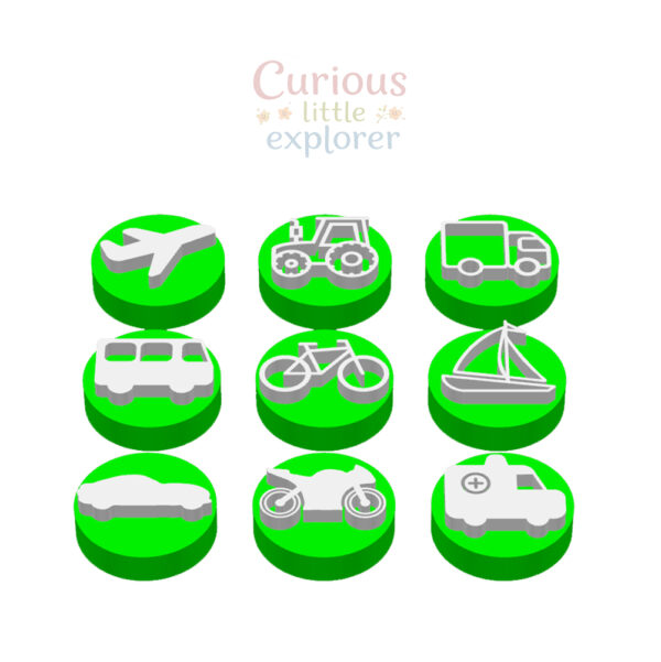 Vehicle Playdough Stamps