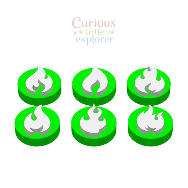 Flame Playdough Stamps