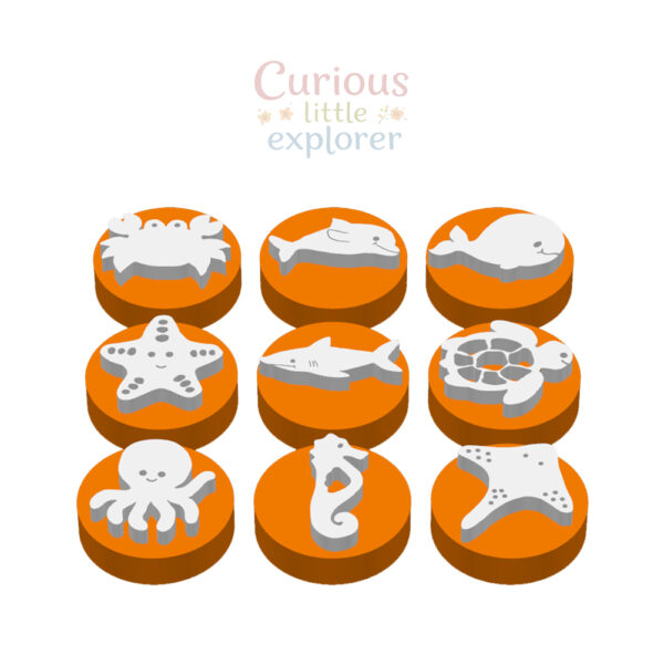 Sea Animals Playdough Stamps