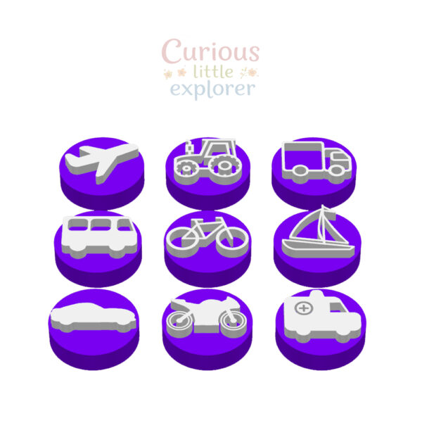 Vehicle Playdough Stamps