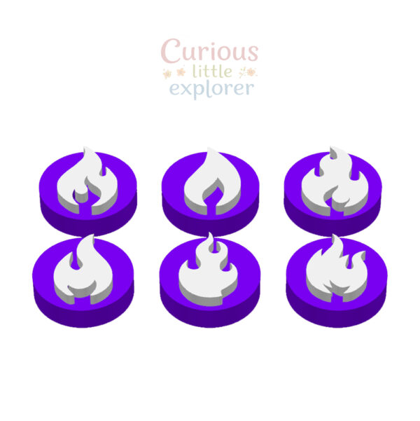 Flame Playdough Stamps
