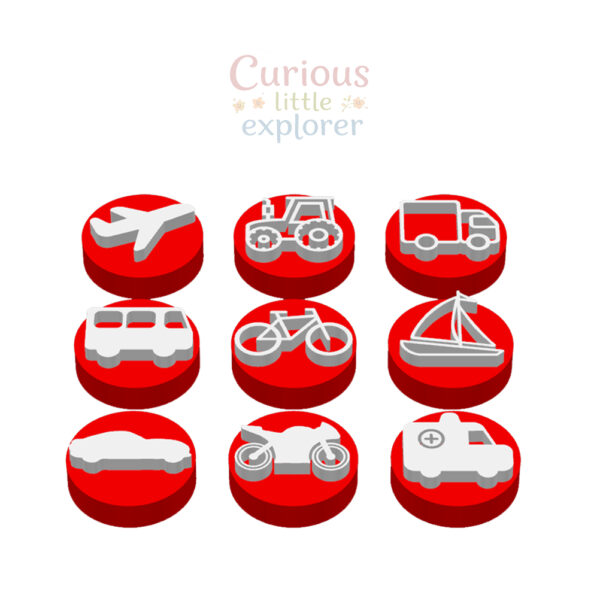 Vehicle Playdough Stamps