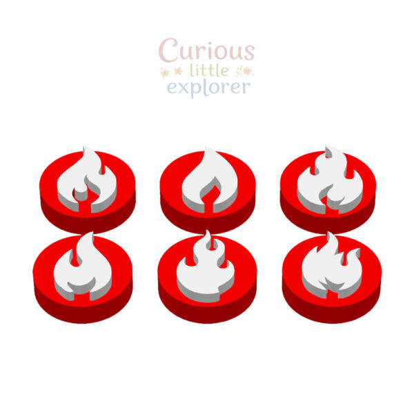 Flame Playdough Stamps