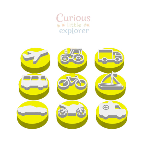 Vehicle Playdough Stamps