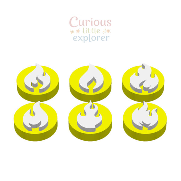 Flame Playdough Stamps