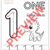Trace the numbers 1 to 10 - English