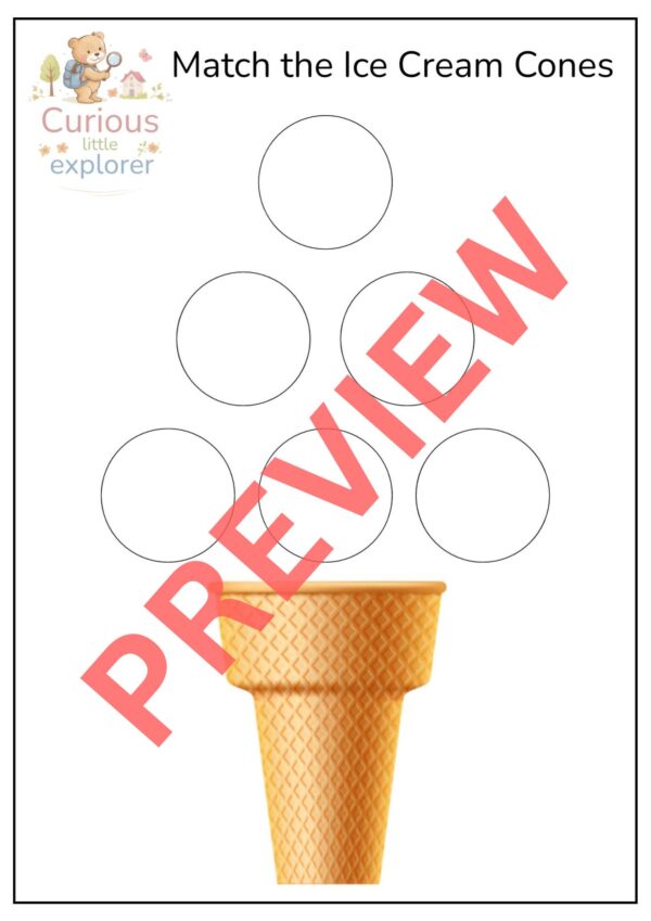 Match The Colour on the Ice Cream Cone