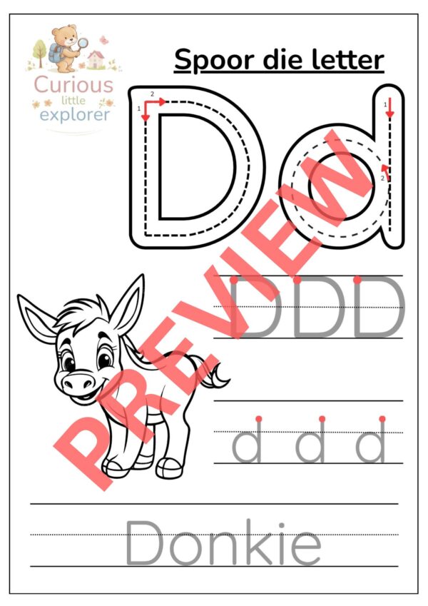 Spoor die letter A tot Z - Afrikaans