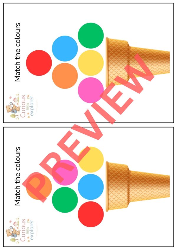 Match The Colour on the Ice Cream Cone
