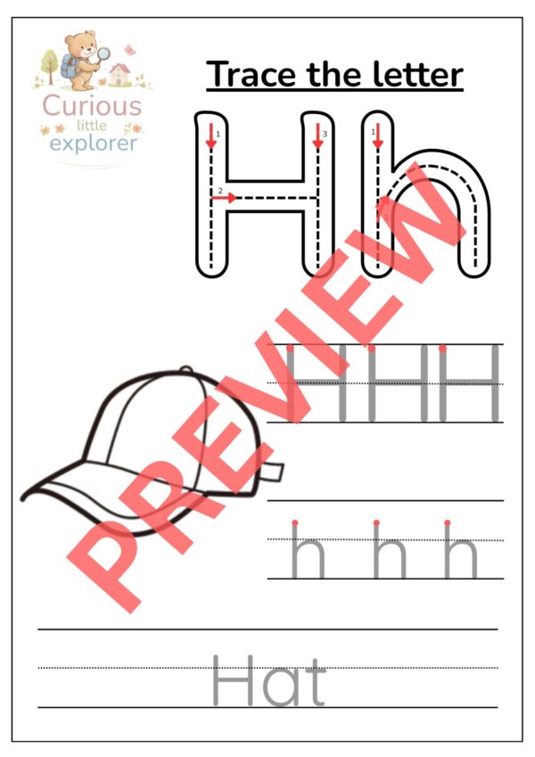 Trace the Letters A to Z - English