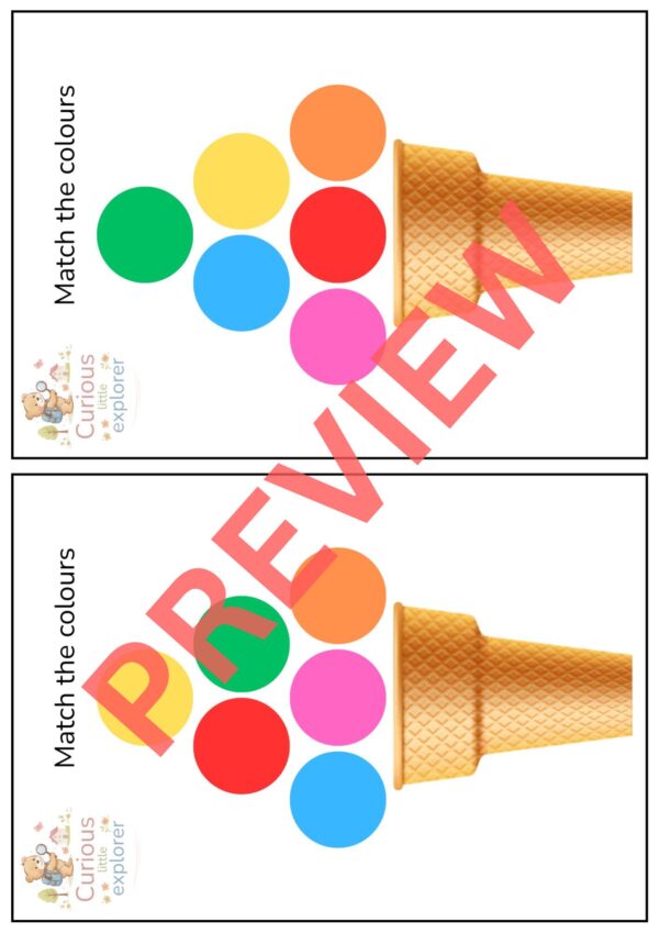 Match The Colour on the Ice Cream Cone
