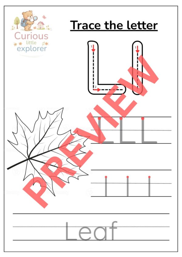 Trace the Letters A to Z - English