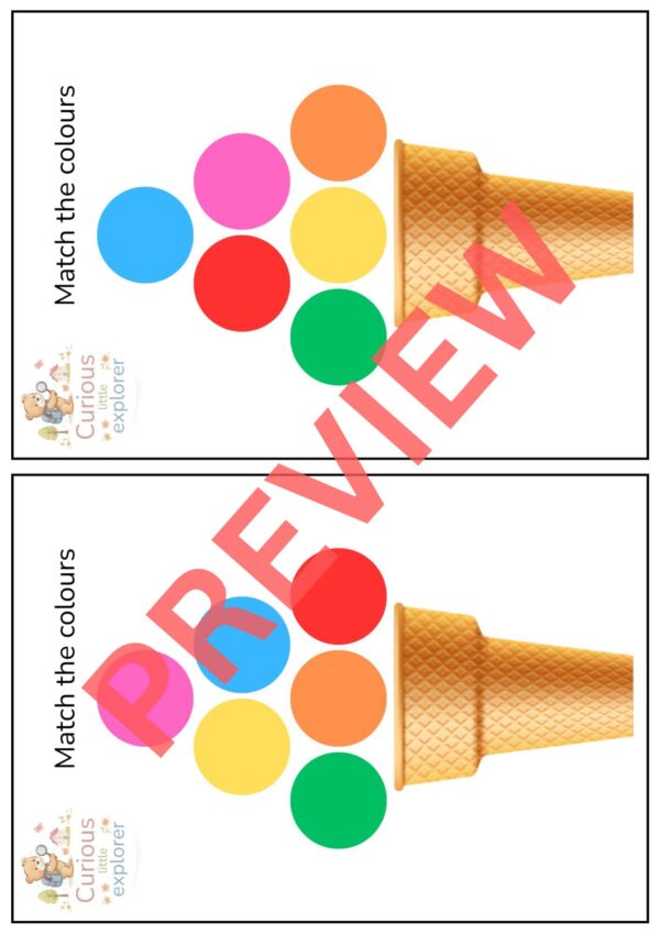 Match The Colour on the Ice Cream Cone