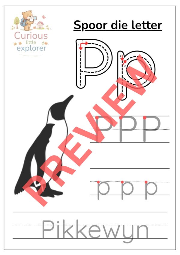 Spoor die letter A tot Z - Afrikaans